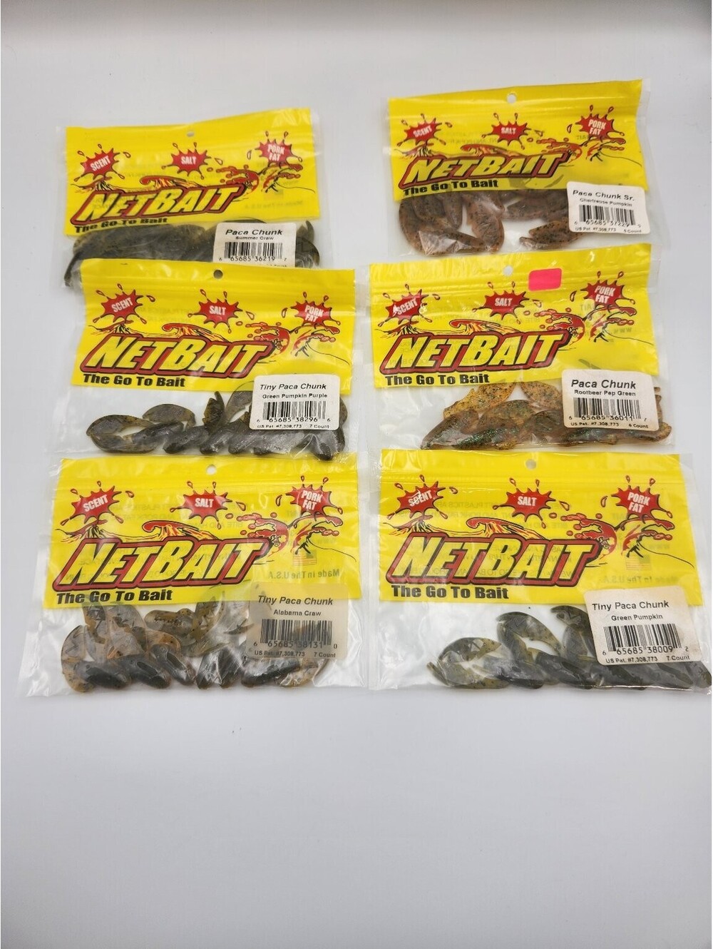 Opened NetBait Paca Chunk Tiny Sr. Soft Plastic Crawfish Baits Lot #2 B7